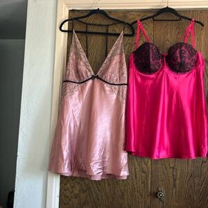 Cacique Pink and Black Chemises